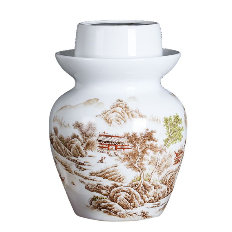 Jingdezhen ceramic pickle jar ceramic home flooded in sichuan pickle jar mini little pickle jar