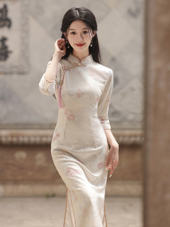 New Chinese style improved lace cheongsam for girls’ daily life