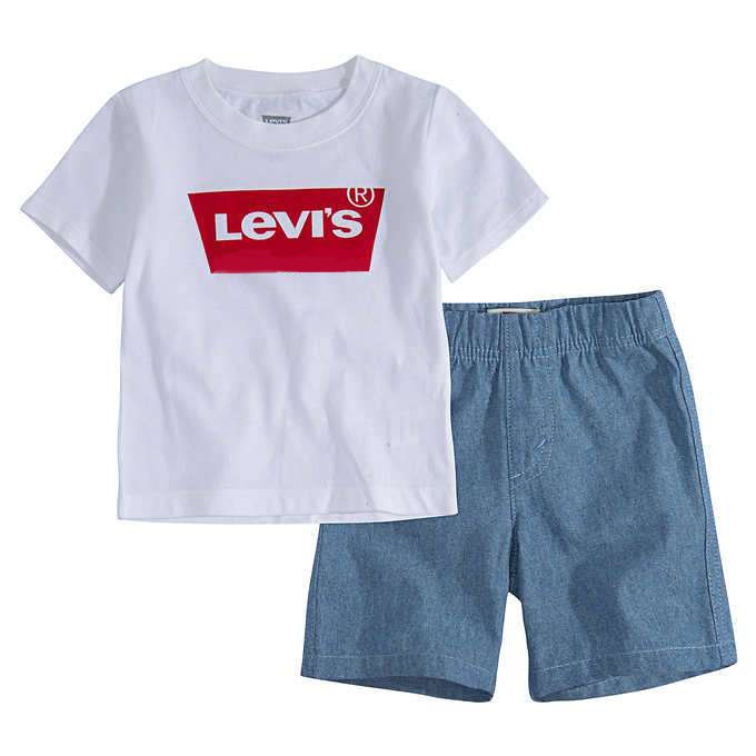 (Direct mail) Levis Levis boy white T-shirt two pieces