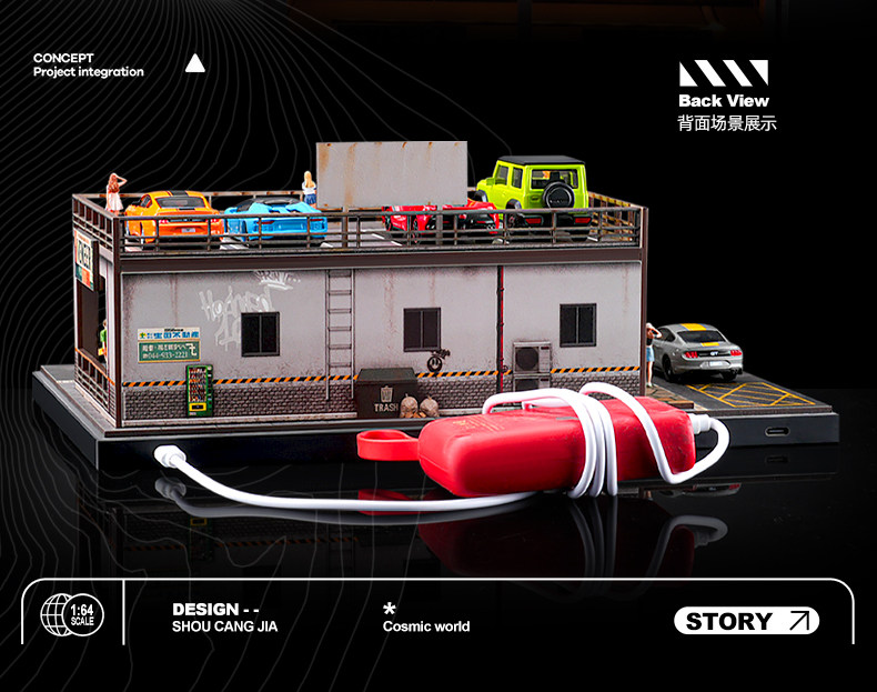 Collector 1:64 Parking Workshop Diorama, Display for Tomica | eBay