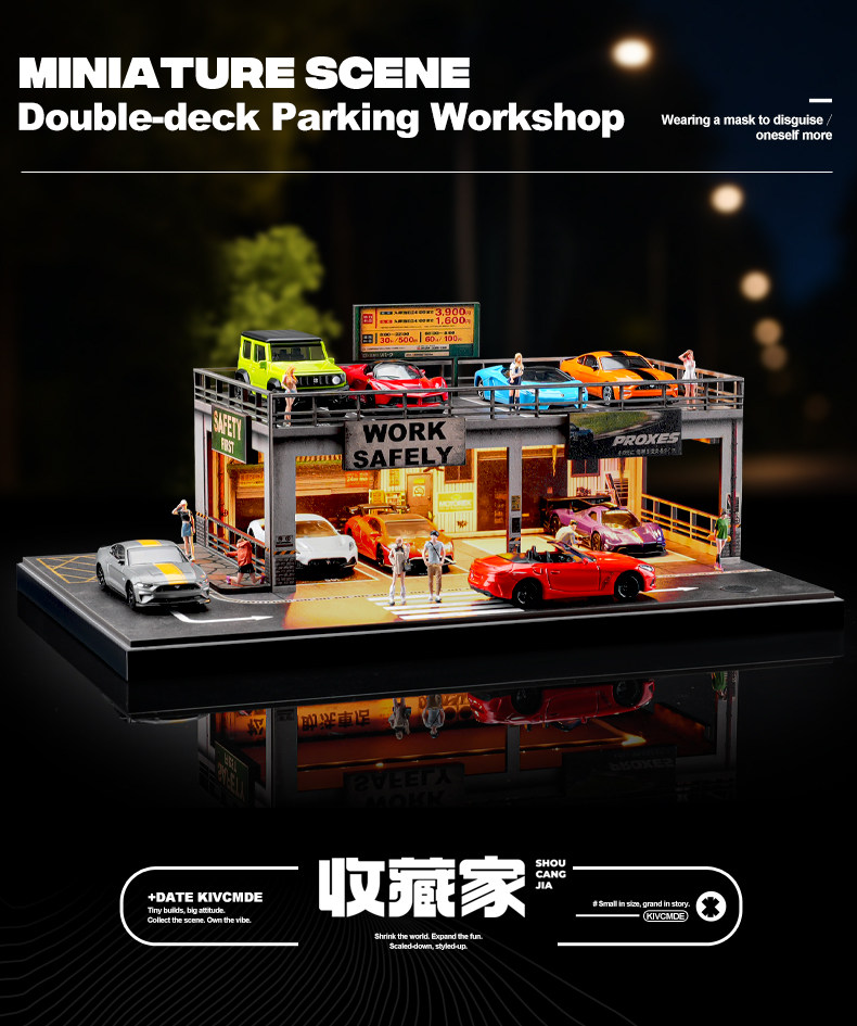 Collector 1:64 Parking Workshop Diorama, Display for Tomica | eBay