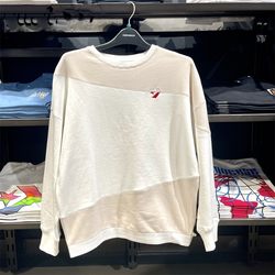Converse ຜູ້ຊາຍແລະແມ່ຍິງບໍລິສຸດຝ້າຍຮອບຄໍ coil ຝ້າຍ color matching wide version sweatshirt 10019789 10023196