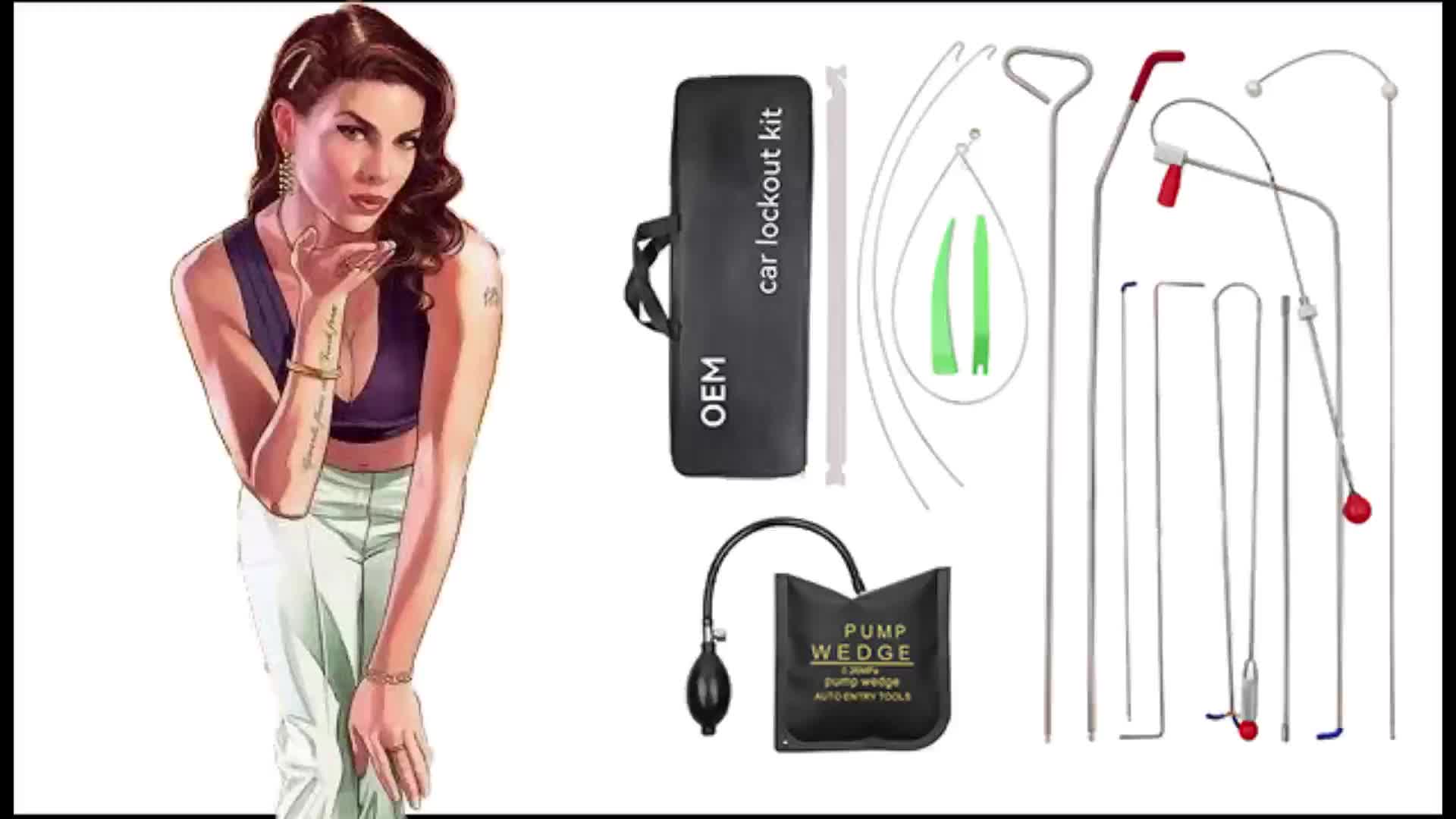 Professional Locksmith Supplies Car Door Unlock Tool Kit Car Lockout