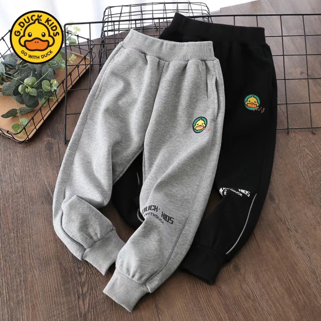 Little Yellow Duck Autumn New Sweatpants Middle and Big Children's Casual Pants