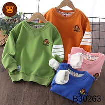 Korean brand fleece childrens sweater 2022 new childrens sweater boys and girls fashion all-match
