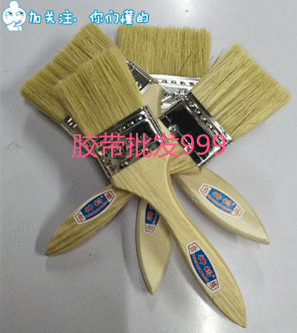 Wooden handle brush high quality bristle paint Wen play dust pig hair mane brush paint brush 3 inch 2 inch 5
