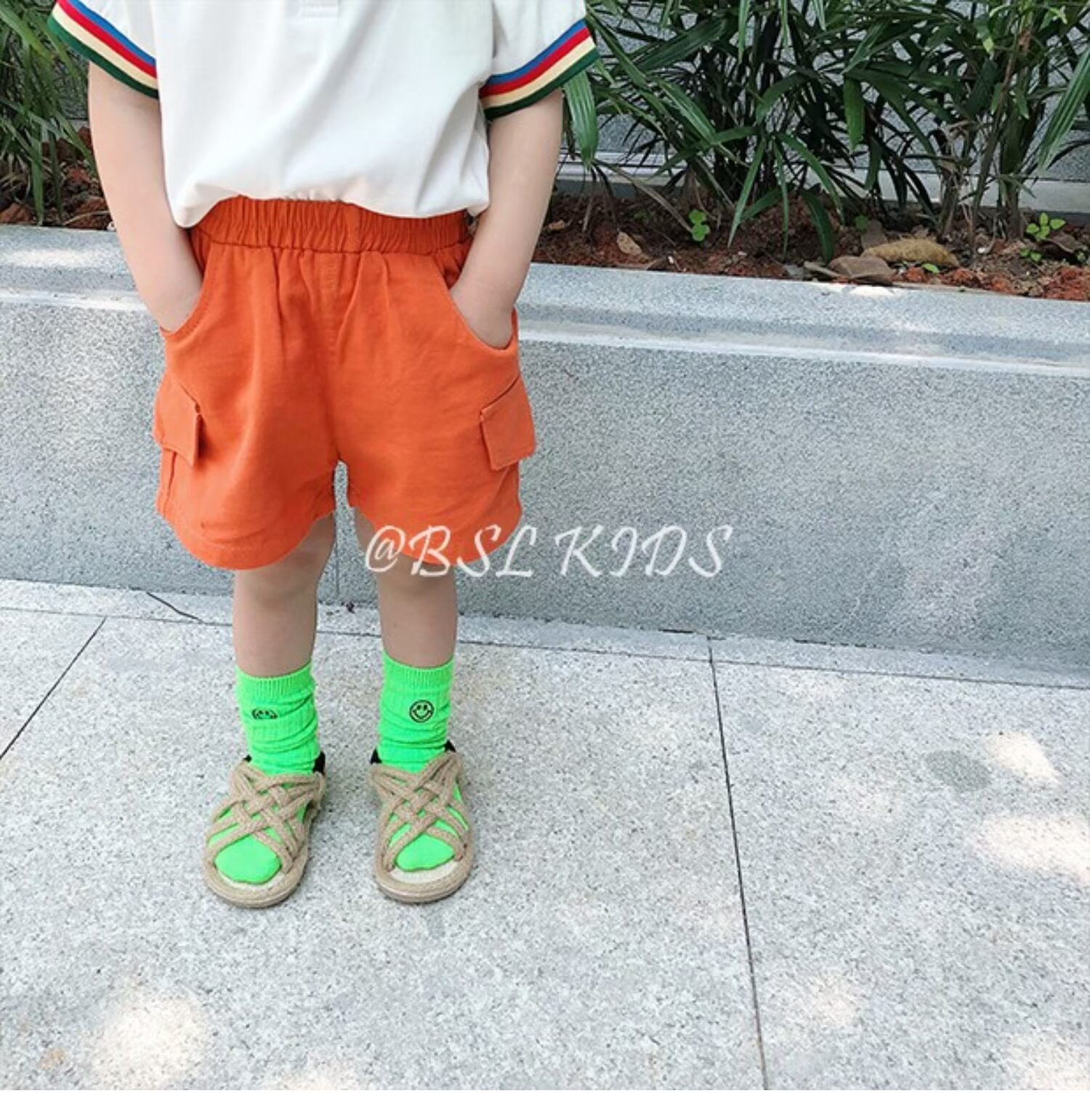 Quần tất trẻ em mùa hè mỏng phần phiên bản Hàn Quốc của bé trai và bé gái màu huỳnh quang vớ bé phim hoạt hình cười đống vớ - Vớ thời trang bé trai