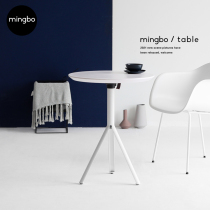 Nordic dining table Modern simple household balcony leisure table Round table Cafe table Sales office negotiation table