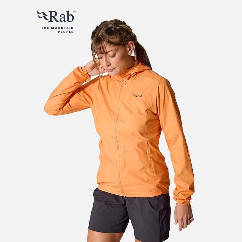 Rab Windgather Outdoor Women's Water-Repellent and Windproof Jacket Lightweight Sports Soft Shell Jacket Qws-85