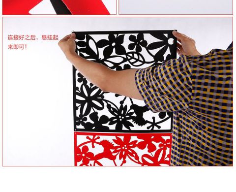 Nhựa dán tường cá tính cửa sổ hoa thời trang treo màn hình mềm vách ngăn cửa rỗng phòng khách sáng tạo - Màn hình / Cửa sổ vách ngăn phòng bếp bằng gỗ