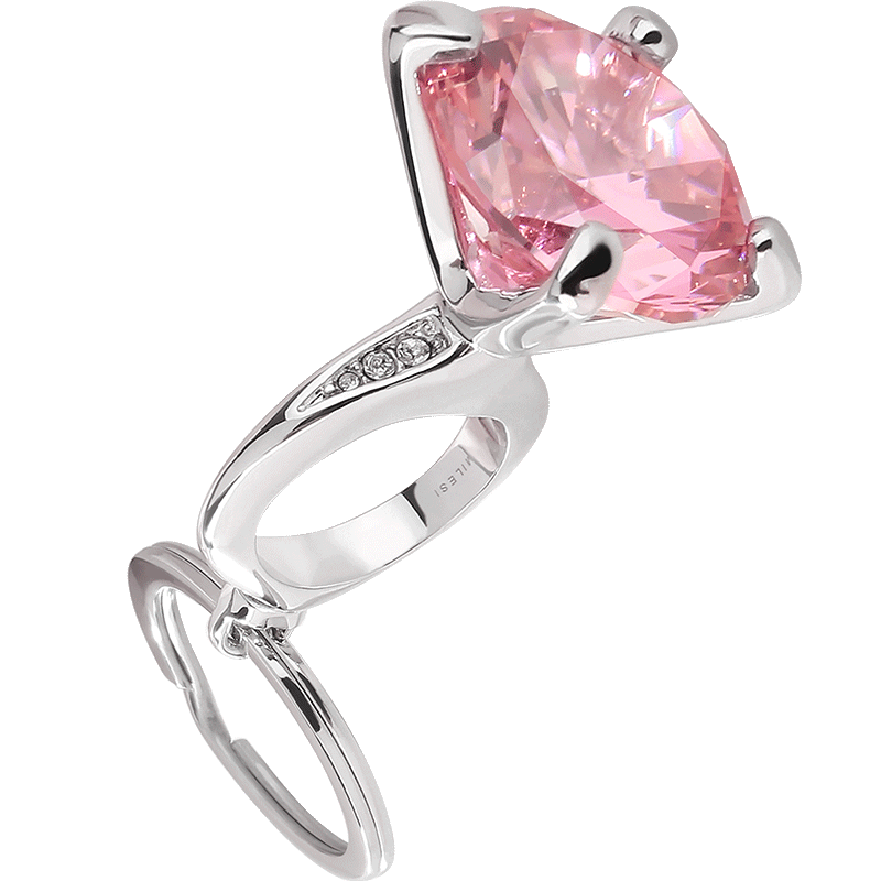diamond ring keyring