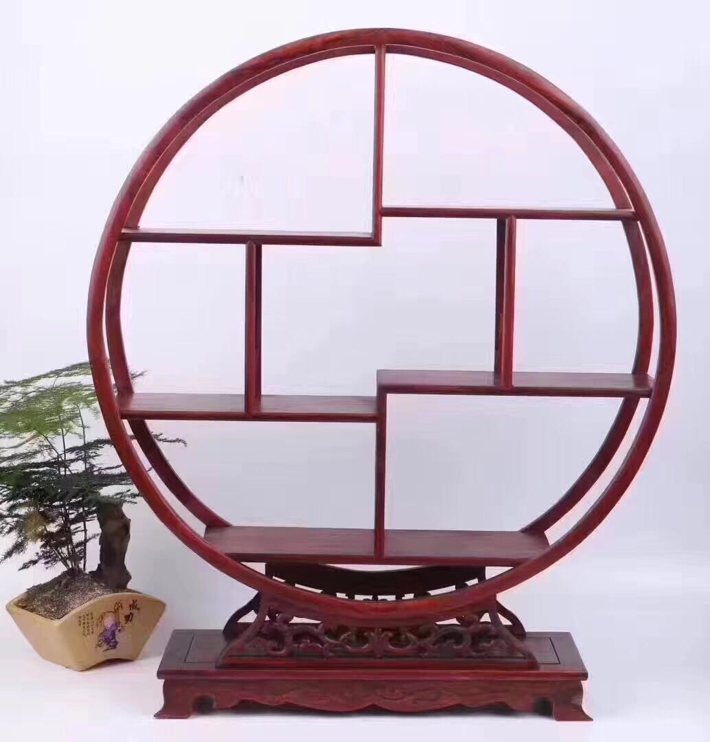 Red Wood Handicraft Red Acid Branches Solid Wood Wood Vase Pendulum mortise and tenon and large round display bou ancient shelf boutique