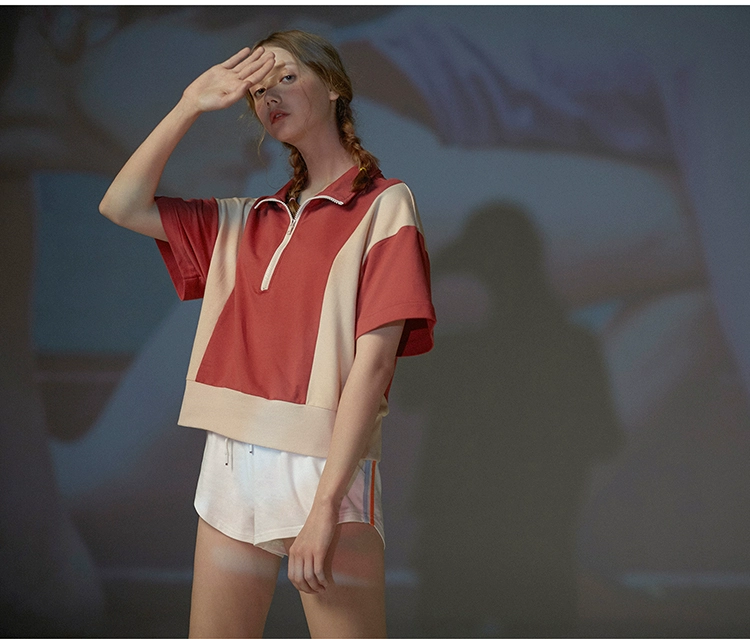 LlanO thiết kế ban đầu mùa hè mới giản dị eo cao quần retro nóng bỏng cotton thể thao quần short trắng quần sooc da nữ kết hợp với áo gì