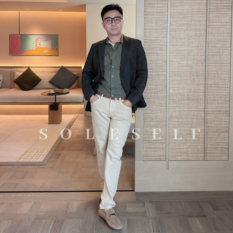 High-End Vintage American-Style New Corduroy Long-Sleeve Men's Two-Button Autumn Blazer