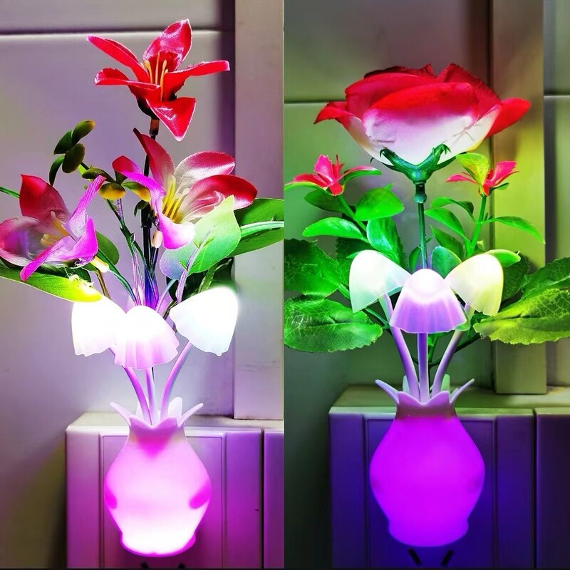 Light-Controlled Night Light, Lotus Leaf Mushroom Light, Light-Controlled Sensor Light, Dreamy Color-Changing Mushroom Light, Led Energy-Saving Night Light Light-Controlled Night Light, Lotus Leaf Mushroom Light, Light-Controlled Sensor Light, Dreamy Color-Changing Mushroom Light, Led Energy-Saving Night Light