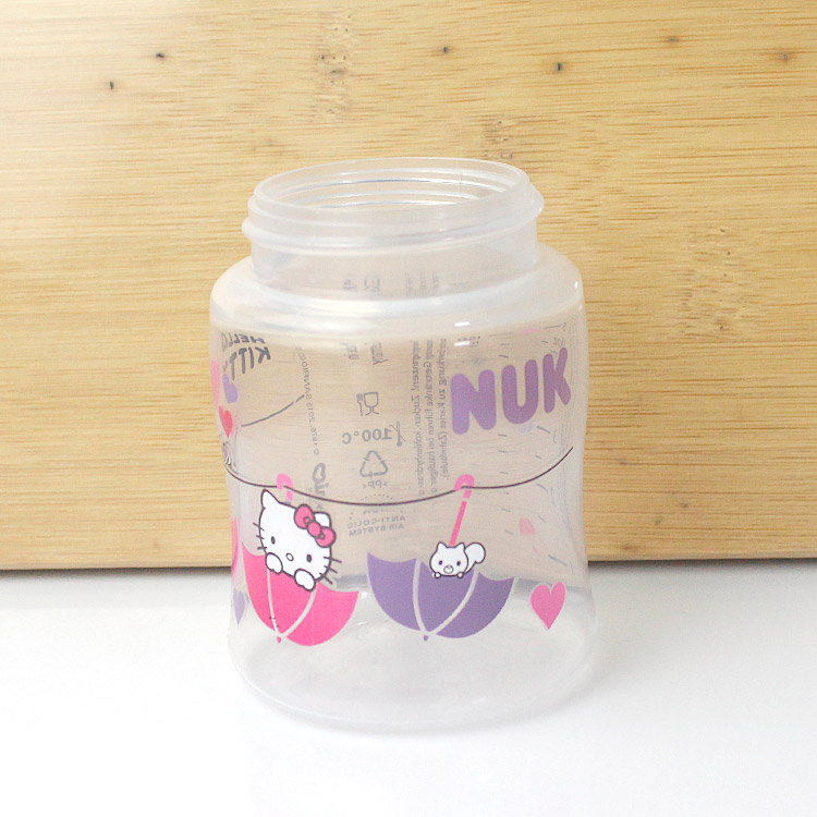 NUK wide mouth PP plastic bottle body 150ml no nipple no accessories empty bottle replacement without lid