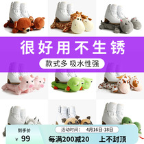 Flying Grui Figure Skating Shoes Protective Sleeve Skate Knife Sleeve Cartoon Animal Plush Skates Sleeve Sire soft couteau