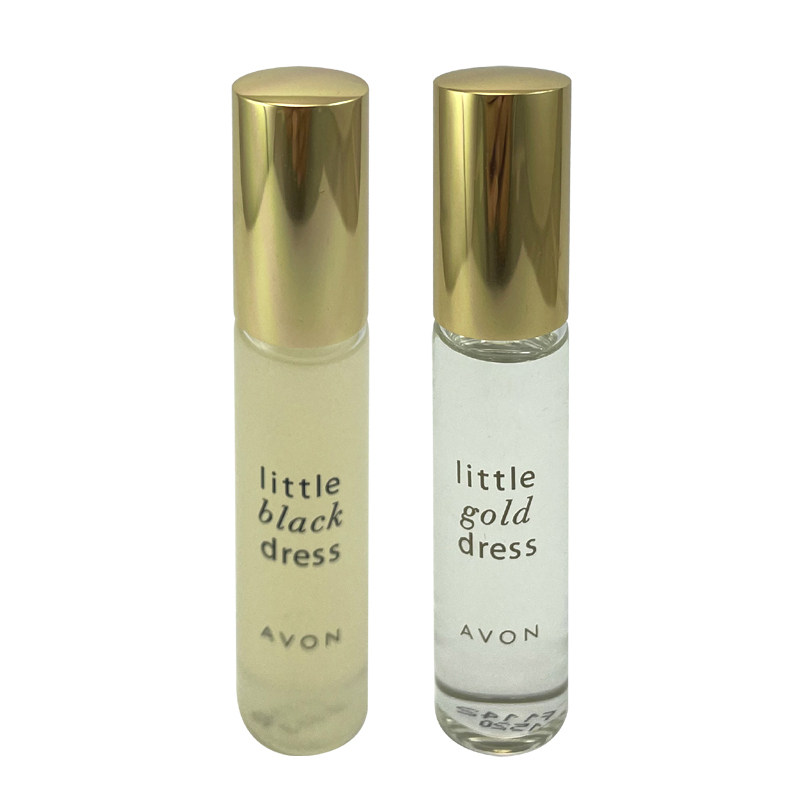 Avon Little Black Dress Rolling Beads Gold Dress Rolling Beads Perfume 2 Pieces 9ml Sticks Rolling Beads Design Easy to Use