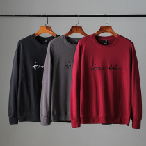 Foreign trade Japanese original mens round collar pullover clothes autumn cotton wool ring mens embroidery pullover clothes