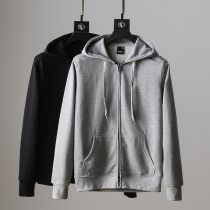 Autumn new large size men casual Joker hooded sweater jacket Terry sweater zipper cardigan jacket