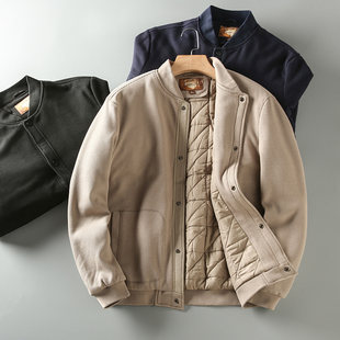 Winter quilted casual universal baseball down jacket, increased thickness