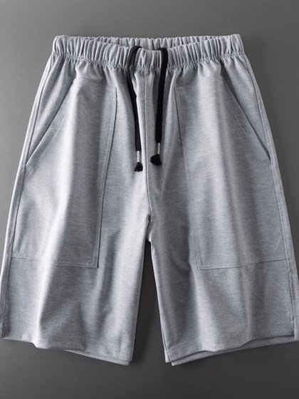 百搭好穿！舒适透气！夏季男士松紧腰运动休闲直筒五分短裤中裤潮