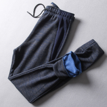 Composite floral yarn foreign trade tail single autumn and winter mens fashion Joker drawstring casual pants trousers trousers tide