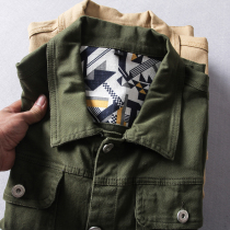 Japanese vintage casual 2019 Autumn New Men cotton twill Shim shackle hot jacket coat