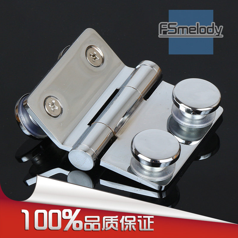 H071 all-copper bathroom shower room glass partition shelf Waterproof door small free hinge