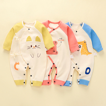 One-piece clothes baby clothes autumn cotton newborn long sleeve newborn baby spring and autumn full moon boy ha clothes climbing clothes