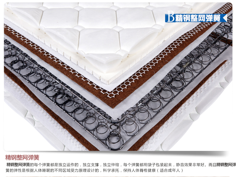 Simmons Flex kép xuân cọ nệm dừa nệm lò xo rửa có thể được tùy chỉnh kích thước - Nệm đệm đơn