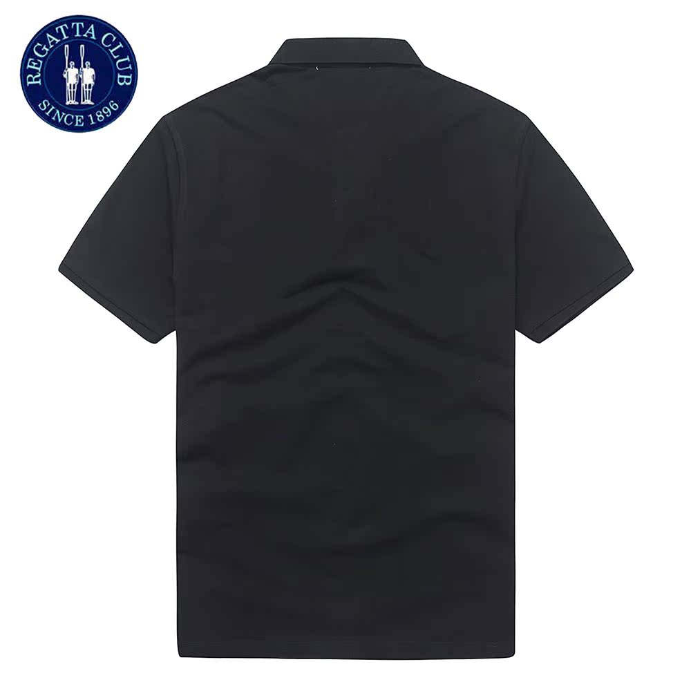 Regatta Club mùa hè đàn ông mới của rắn màu đơn giản ngắn tay ve áo T-shirt kinh doanh bình thường polo áo