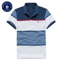 Regatta Club mùa hè mới cho nam ve áo sọc cotton áo thun tay ngắn kinh doanh áo sơ mi POLO áo polo đẹp
