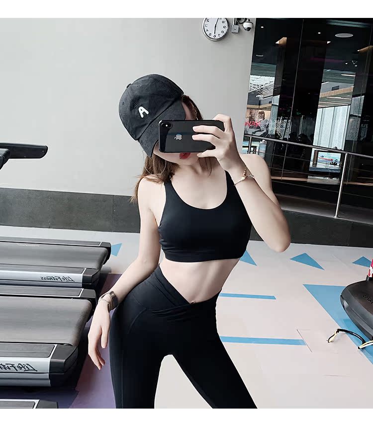 Byu Run Đồ lót thể thao Nữ Shockproof Running Gathered Bra Beauty Back Yoga Cross Vest Fitness Bra - Đồ lót thể thao áo pitch
