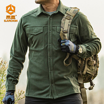 Archon Army Mi Angken Autumn and Winter Warm Tactical Shirt Plus Velvet Warm Shirt Elastic Long Sleeve Bottoming Shirt for Men