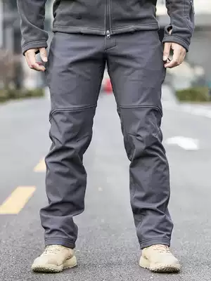 Archon soft shell assault pants men's autumn and winter plus velvet padded windproof waterproof outdoor hiking pants elastic tactical pants