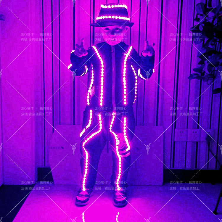 LED luminous children's costumes LED luminous children's personality exaggerated special-shaped costumes LED luminous glasses