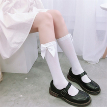 White socks Japanese sweet bow female Princess Lolita soft girl cotton tube cute student calf socks