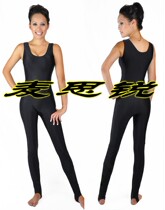 Black one-piece bodysuit Sleeveless aerobics suits Stepping dance body training suits Yoga fitness suits