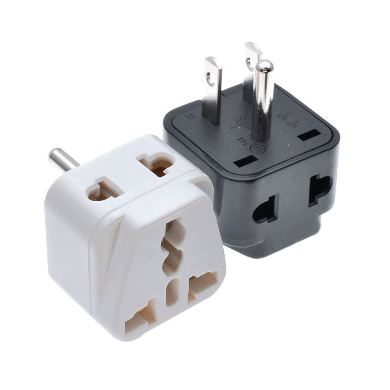 One-to-two American plug beauty gauge adapter US Taiwan Japan round two flat power supply converter WDI-5