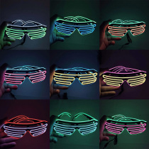 Net red LED luminous glasses Bar nightclub disco equipment sunglasses Music festival trend fluorescent dance performance flash