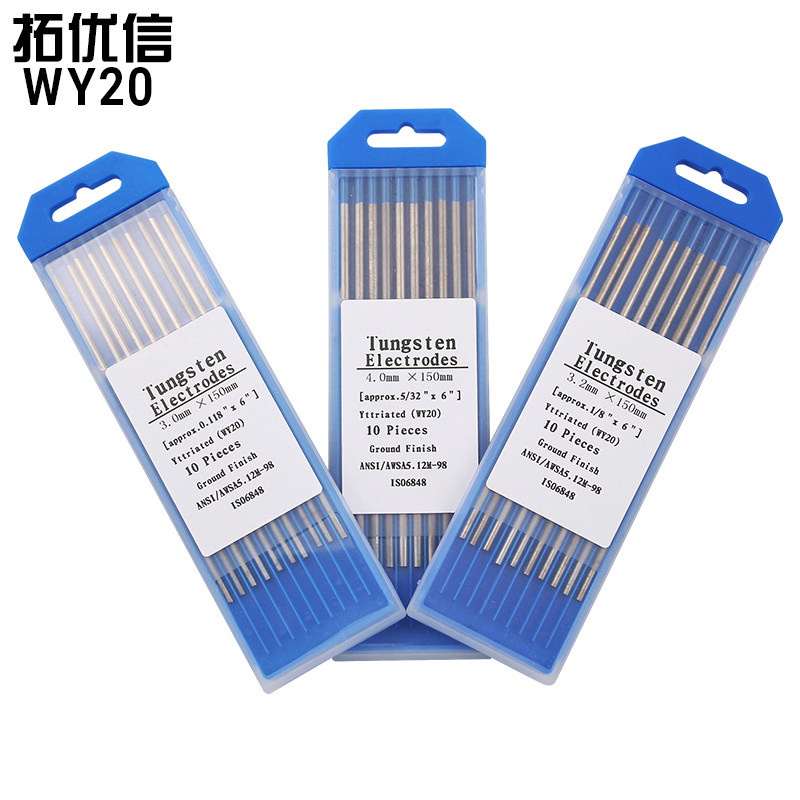 WY20 blue head tungsten needle yttrium tungsten electrode 1.6 2.0 2.4 3.0 3.2 4.0*150MM argon arc welded tungsten rod