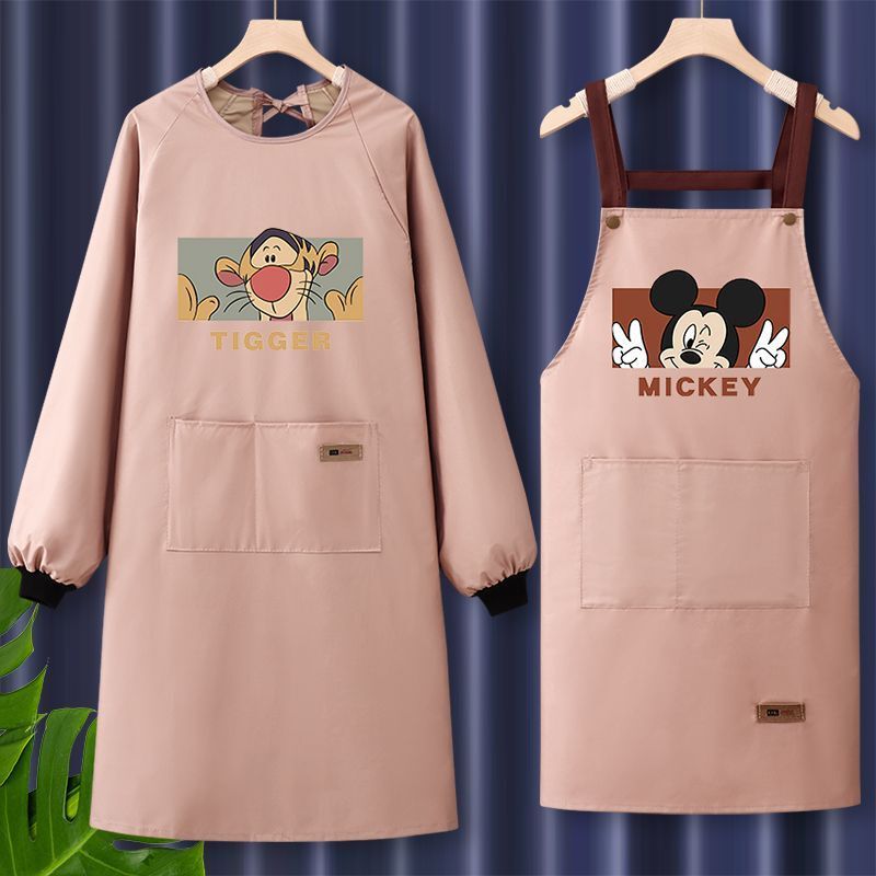 Women's Waterproof Smock Apron for Painting, Art Student Painting Work Clothes, Anti-Dirt and Anti-Oil Bib, Reverse-Wear Coat