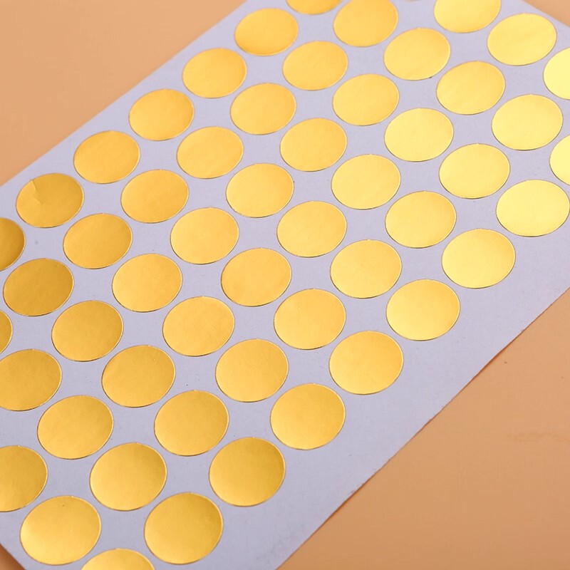 Gold Color Classification Round Stickers Circular Label Stickers Index Stickers Adhesive Paper Blank Marking Sales Control Stickers Gold Color Classification Round Stickers Circular Label Stickers Index Stickers Adhesive Paper Blank Marking Sales Control Stickers