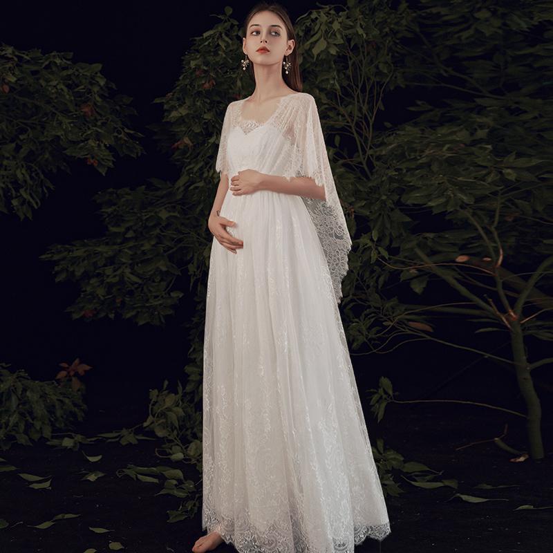French-Style Light Wedding Dress 2022 New Model for Brides, High-Waisted, Maternity, Plus Size, Going-Out Dress, High-End, Tummy-Covering, Reception Dress