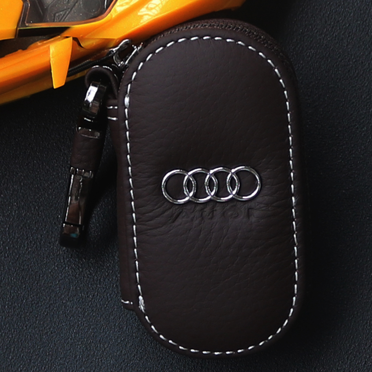 Túi đeo chéo da Audiq5 khóa kéo đầy đủ q3a3a4a6la4lq7a8 khóa xe 2018 nam ví móc chìa khóa nữ