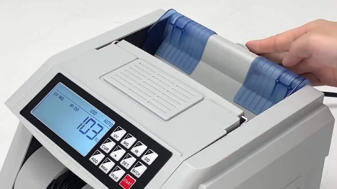 Big Screen Calculate Money Counter Money Detector With Calculator Money Counting Machine Uv/mg