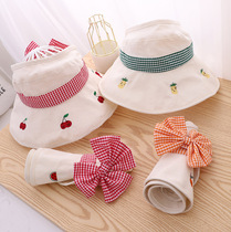 Girls hats summer thin brim empty top hat female baby cute fisherman hat summer sun sun hat female