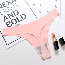 Ice silk temptation sexy t-shaped underwear ladies size young woman 200 Jin Europe and America no trace yoga exercise fitness t type