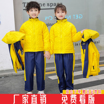 Kindergarten yuan fu pupils jackets uniforms class uniform autumn and winter boys coat take three piece suit